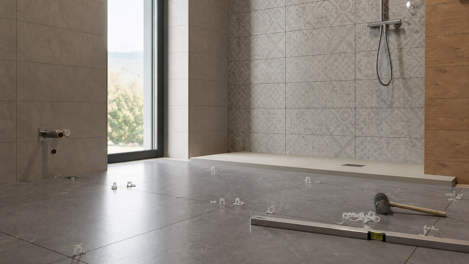 Pavimenti e rivestimenti posati con allineamento ordinato